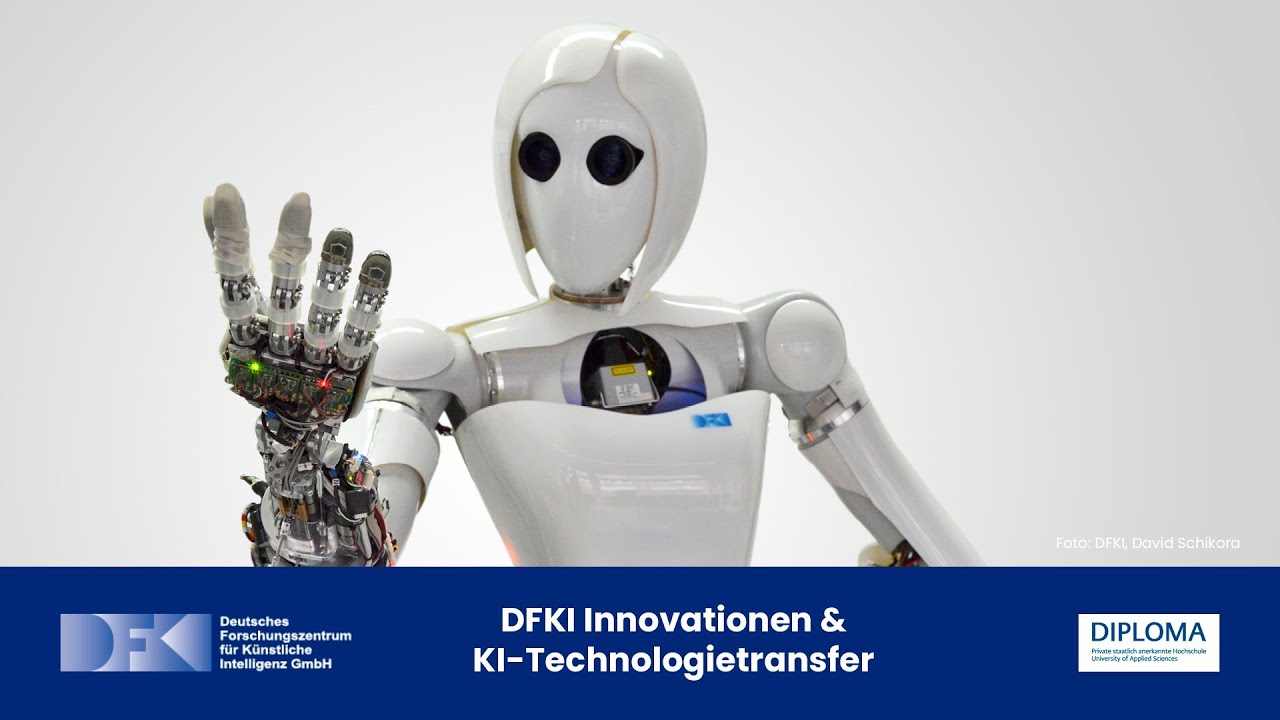 Video: In diesem Video, das im Rahmen eines Studienprojekts mit der Diploma-Hochschule produziert wurde, erhalten Sie einen Einblick in die Arbeitsprozesse bzw. Produktentwicklungen am DFKI. Worin liegt die Faszination in der Mensch-Roboter-Kollaboration und wie können hybride Teams maßgeblich zum unternehmerischen Erfolg beitragen?
