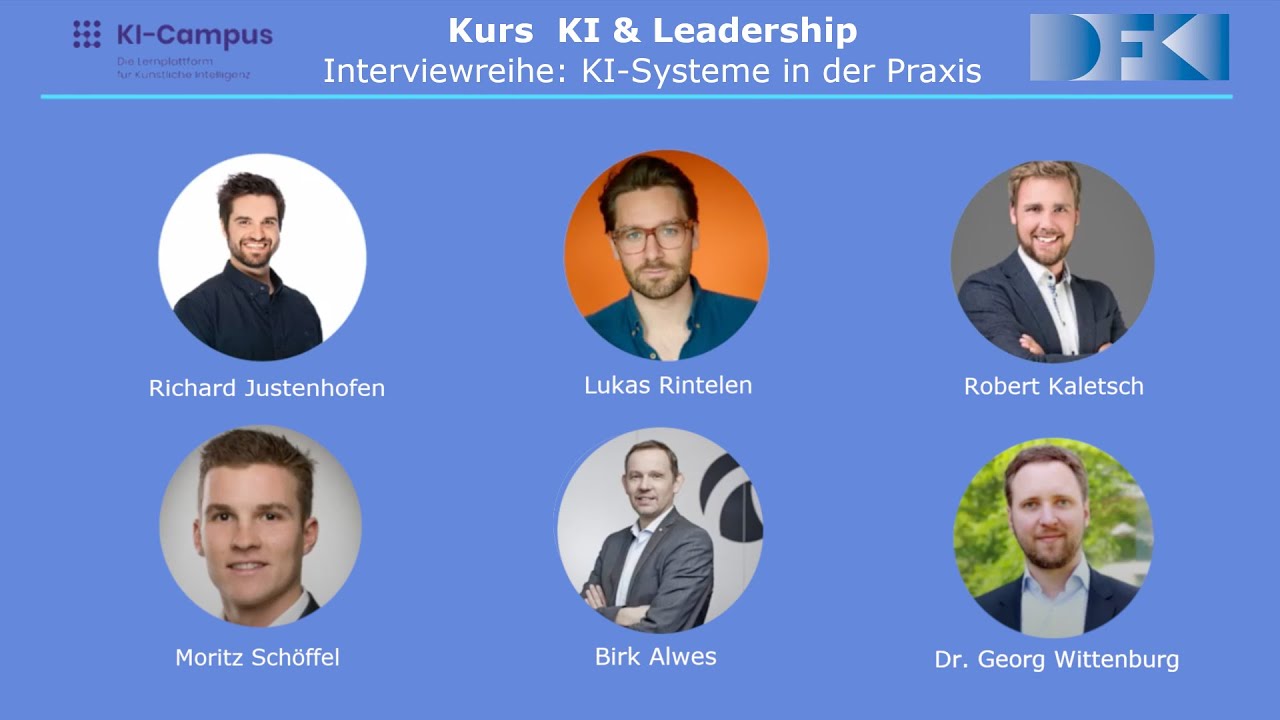 Video: Für den optimalen Praxistransfer erwartet Sie in unserem Kurs: „KI & Leadership“ auf dem KI-Campus, neben unserer Interviewreihe: „Leadership in der Praxis“, auch die Interviewreihe: „KI-Systeme in der Praxis“. Hier stellen wir Ihnen 5 Unternehmen vor, die interessante KI-Tools und KI-Dienstleistungen für die Führungskräfteentwicklung und den HR-Bereich entwickelt haben.